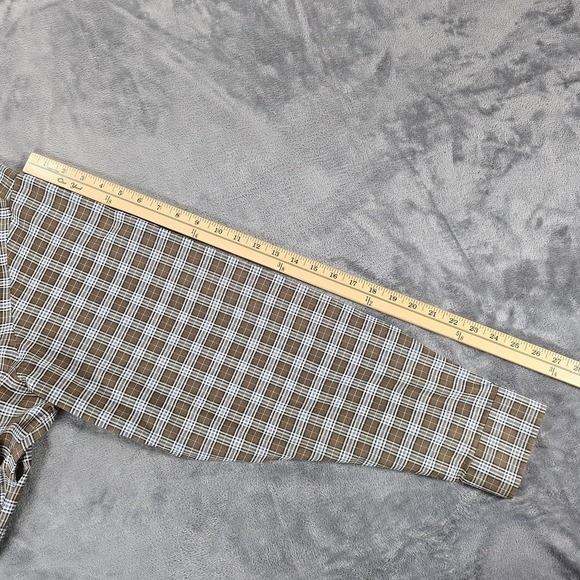 Eddie Bauer Button Shirt Mens 2XL Brown Plaid Relaxed Wrinkle Resistant Casual - Picture 4 of 9